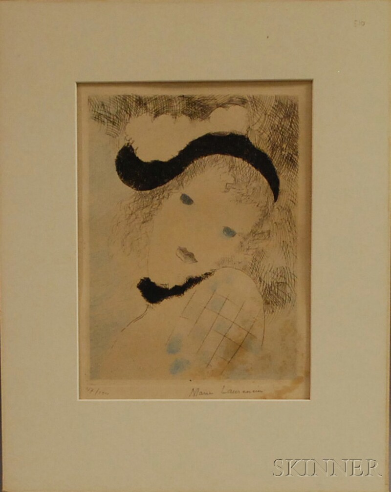 Appraisal: Marie Laurencin French - Tete d'Arlequine edition of Marchesseau Signed