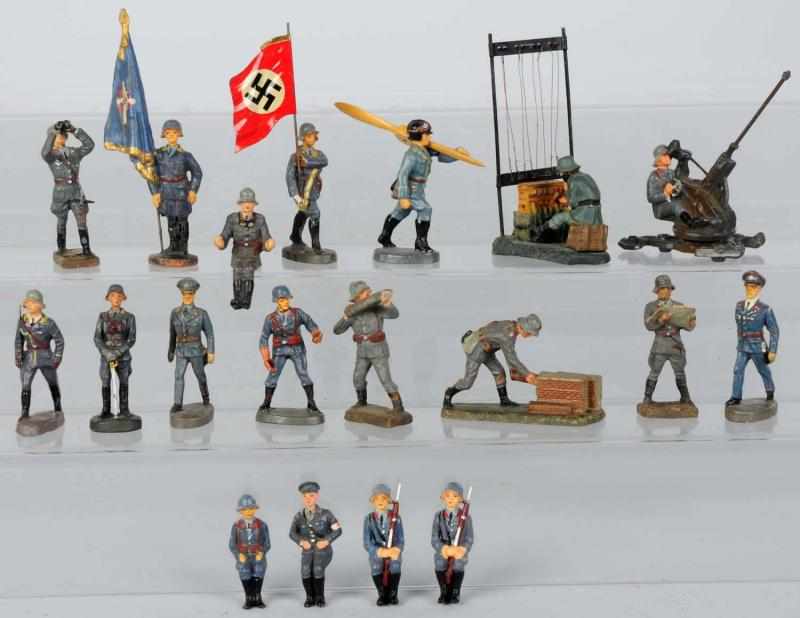 Appraisal: Elastolin Lionel Luftwaffe Soldiers Includes approximately toy soldiers in Luftwaffe