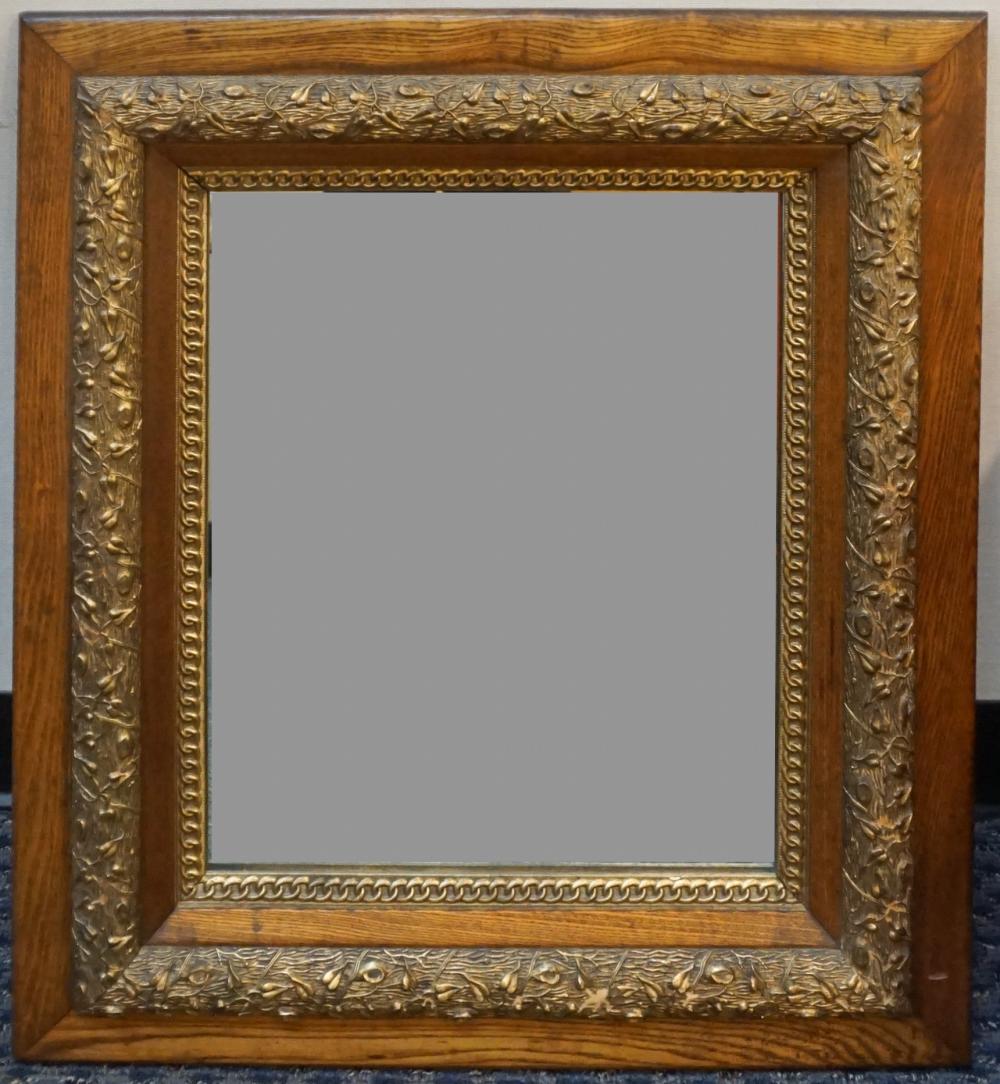 Appraisal: Victorian Style Partial Gilt Painted Oak Mirror x in x