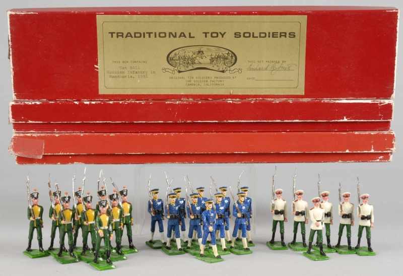 Appraisal: Lot of Boxed Soldier Sets Description Includes one Russian Infantry