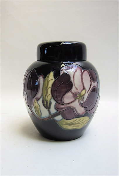 Appraisal: MOORCROFT POTTERY GINGER JAR hand painted under glaze in a