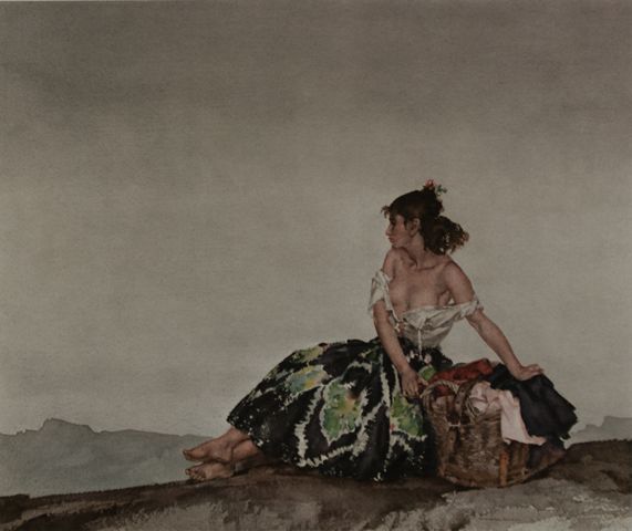 Appraisal: William Russell Flint - Carmelita colour reproduction signed 'W Russell