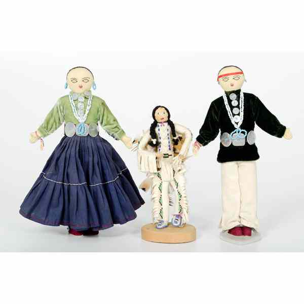 Appraisal: Navajo Cloth Dolls Plus America mid th century a Navajo