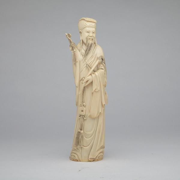 Appraisal: Ivory Carved Figure of Lu Dongbin Circa s Carved ivory