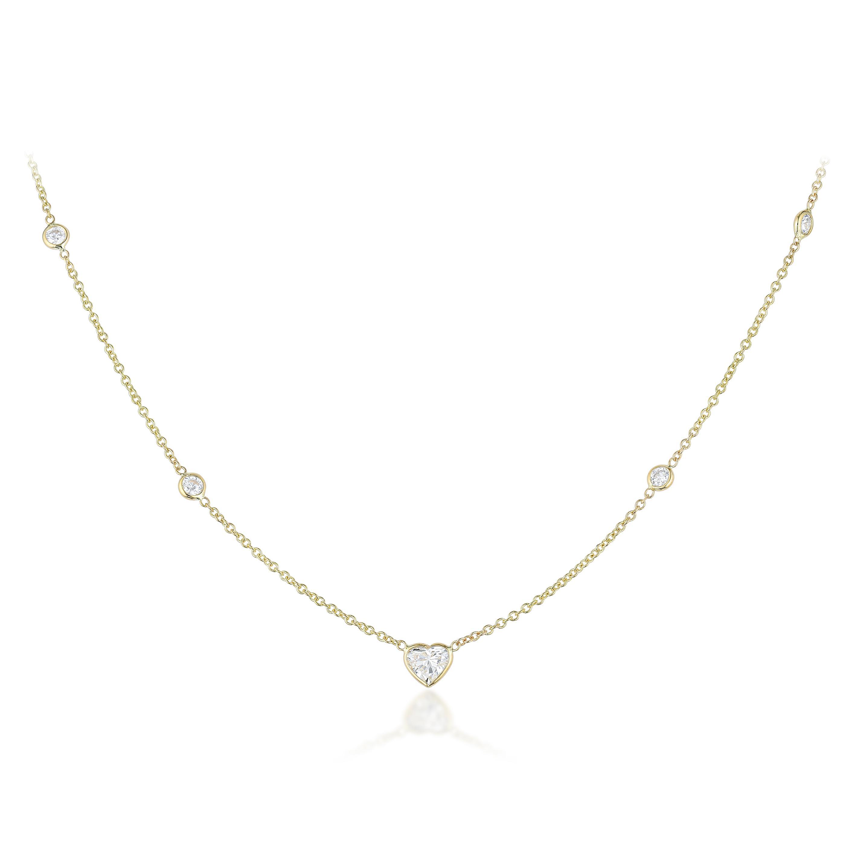 Appraisal: -CARAT HEART SHAPED DIAMOND NECKLACE GIA CERTIFIED METAL K gold