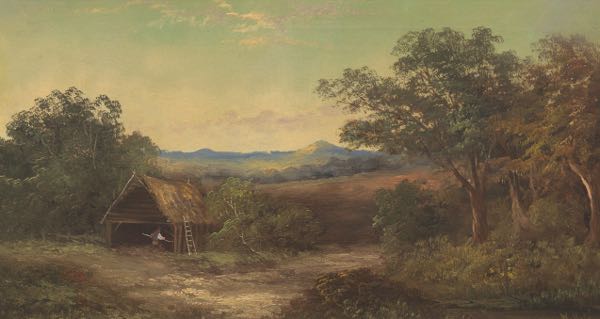 Appraisal: WILLIAM MATTHEW HALE BRITISH C - x Landscape with thatched