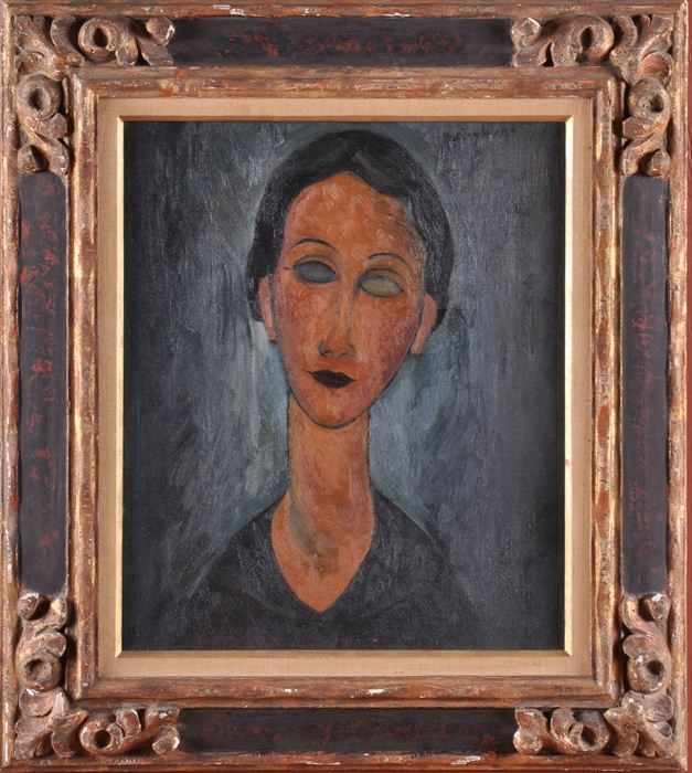 Appraisal: EUROPEAN SCHOOL PORTRAIT OF A WOMAN IN BLACK Oil on