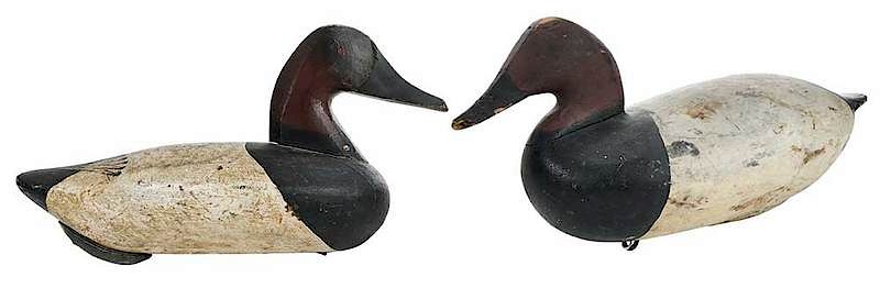 Appraisal: Two Maryland Canvasback Decoys Boyd Glen both circa with carved