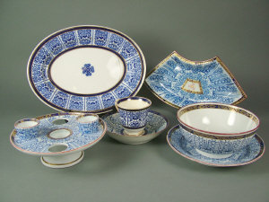 Appraisal: Selection of English teawares in the 'Royal Lily' pattern in