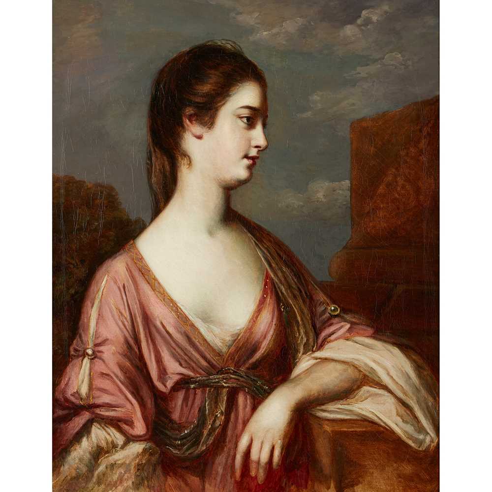 Appraisal: ATTRIBUTED TO FRANCIS COTES HALF LENGTH PORTRAIT OF A LADY