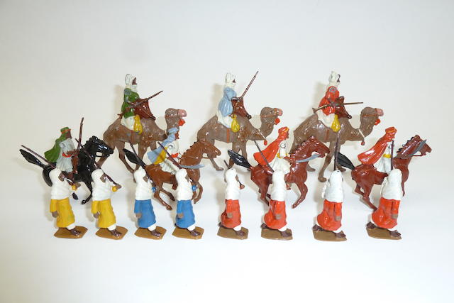 Appraisal: Britains and other toy soldiers etc Britains Arabs three on