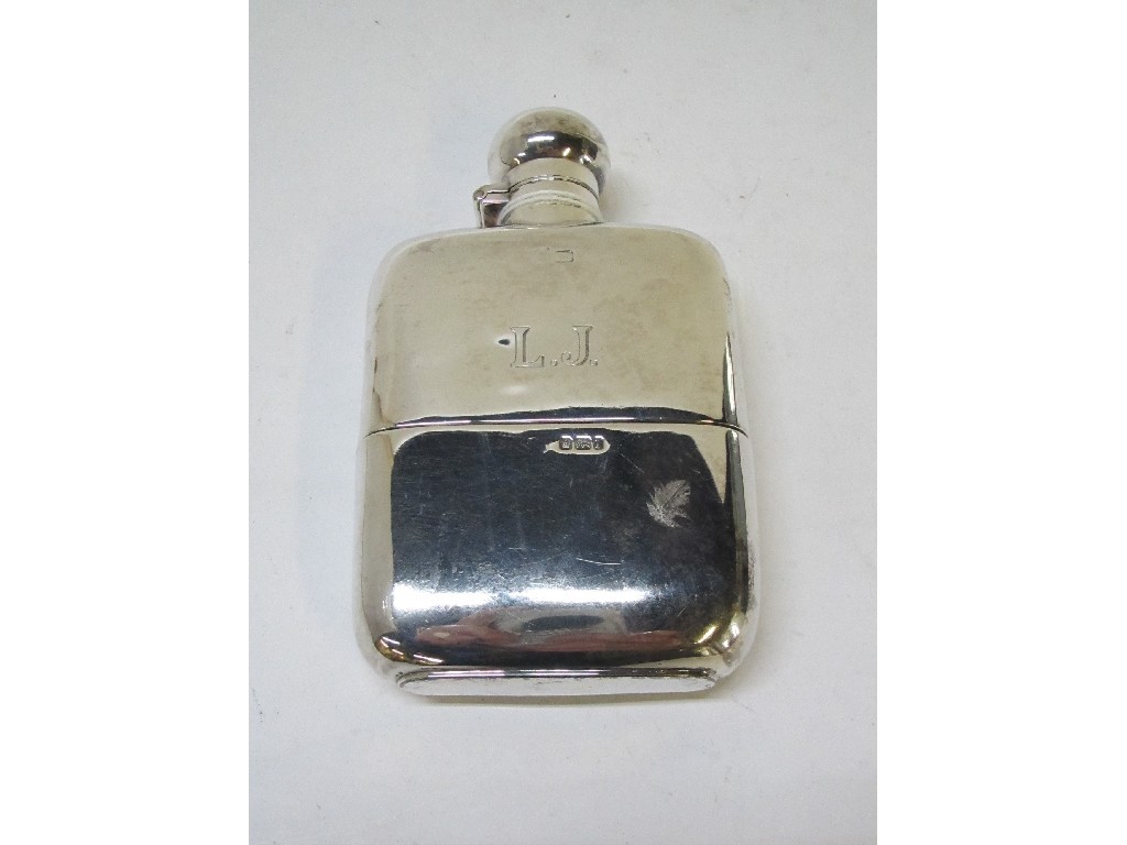 Appraisal: Silver hip flask Sheffield