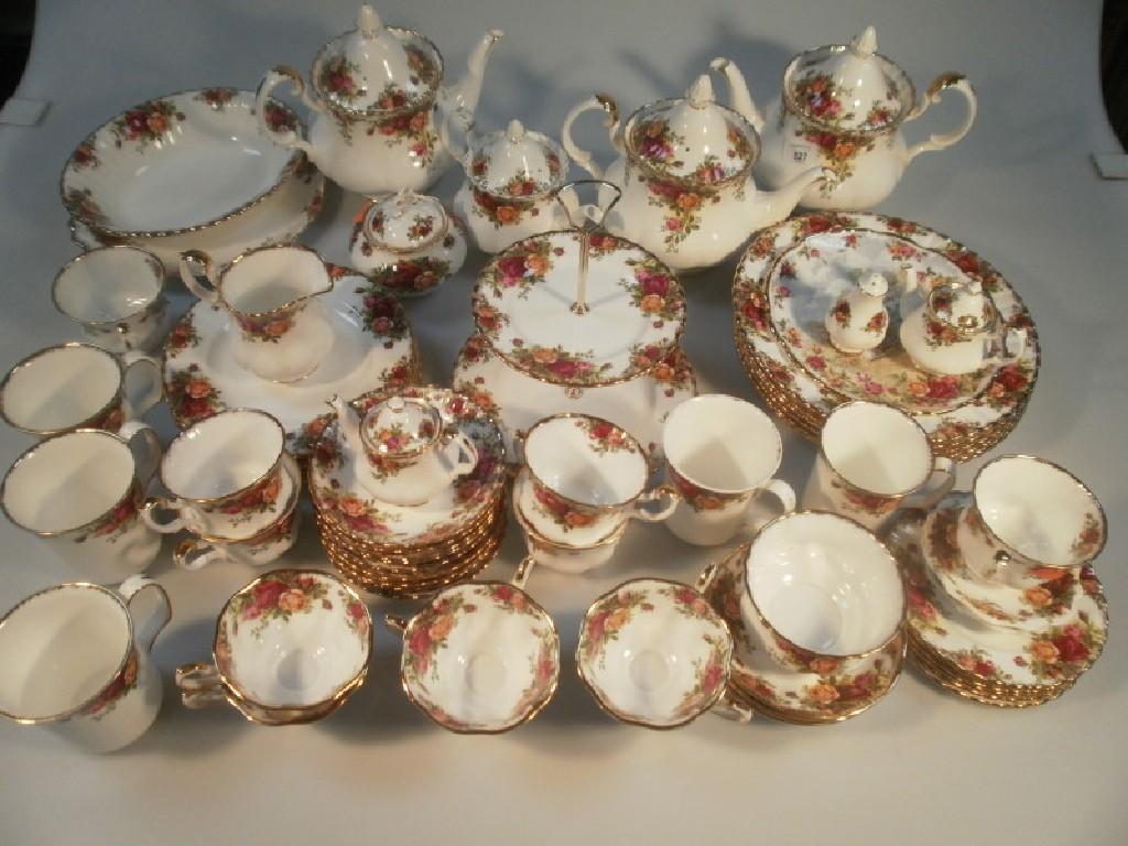 Appraisal: A Royal Albert 'Old Country Roses' pattern tea service consisting