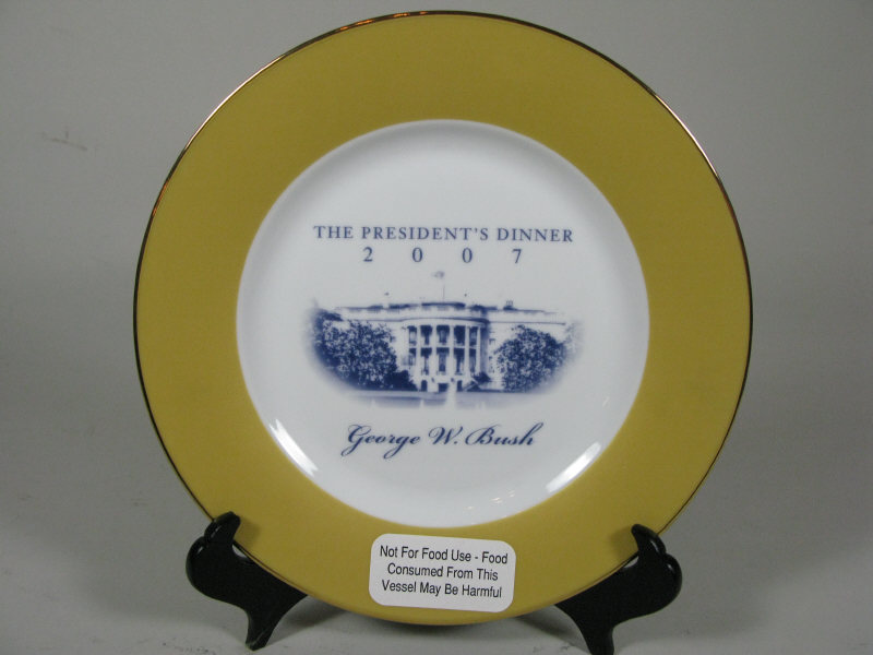 Appraisal: The President's Dinner Commemorative Plate by Bryan China of New