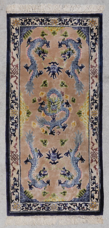 Appraisal: APPROX - YR OLD CHINESE HAND KNOTTED SILK RUG '