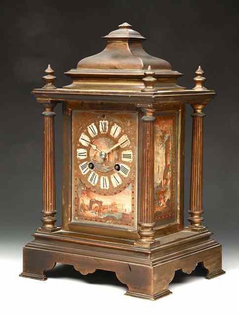 Appraisal: A TH CENTURY FRENCH MANTEL CLOCK the painted porcelain dial