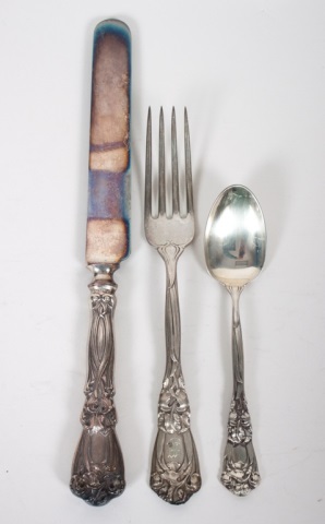 Appraisal: Wm B Durgin sterling -piece flatware service in the Iris