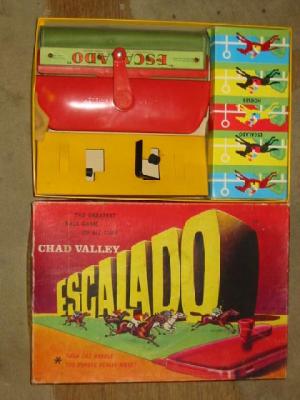 Appraisal: A Chad Valley Escalado racing game with five diecast horses