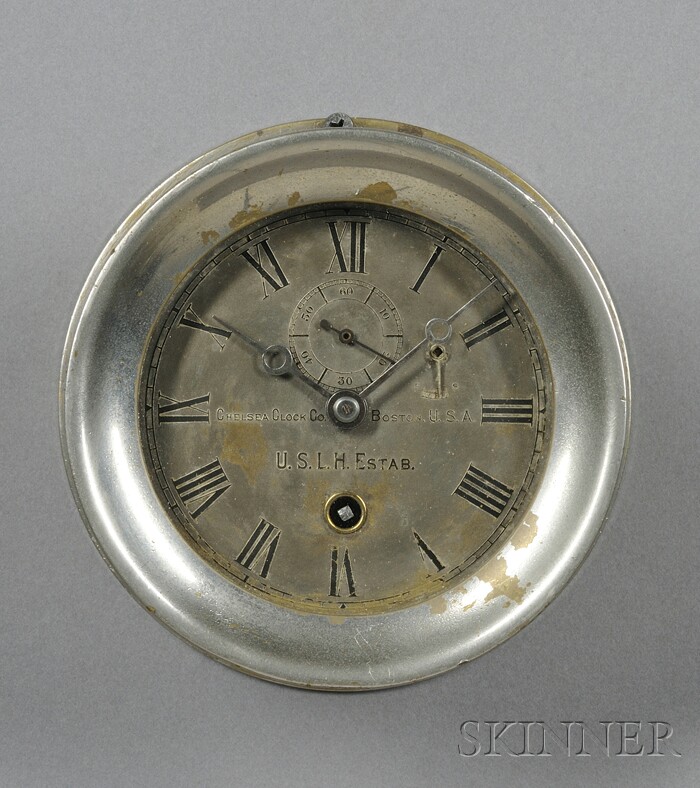 Appraisal: Chelsea U S Lighthouse Nickel Case Timepiece Boston Massachusetts no