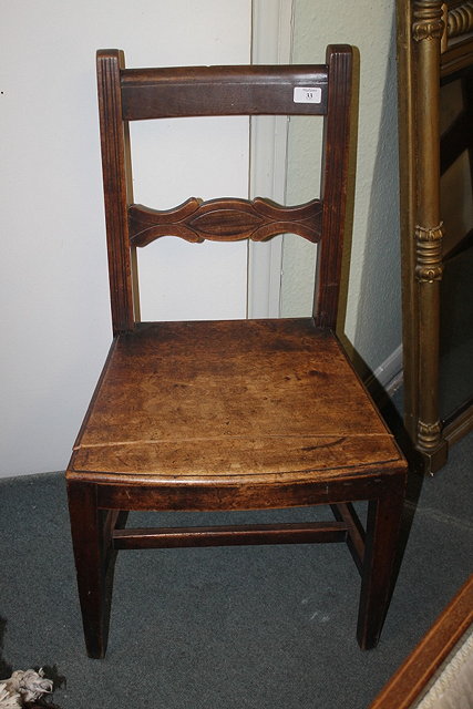 Appraisal: A TH CENTURY OAK COUNTRY STANDARD CHAIR and an elm