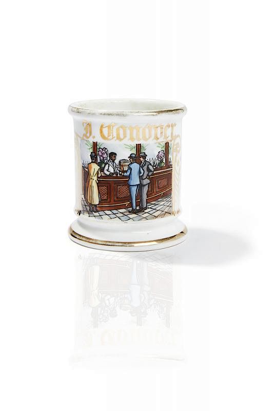 Appraisal: African American Bartender Occupational Shaving Mug Bartender occupational porcelain shaving