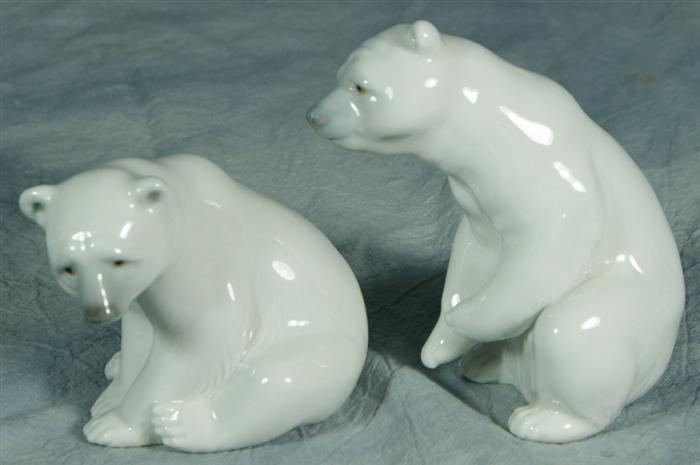 Appraisal: Two Lladro polar bears tallest no damage Estimate -