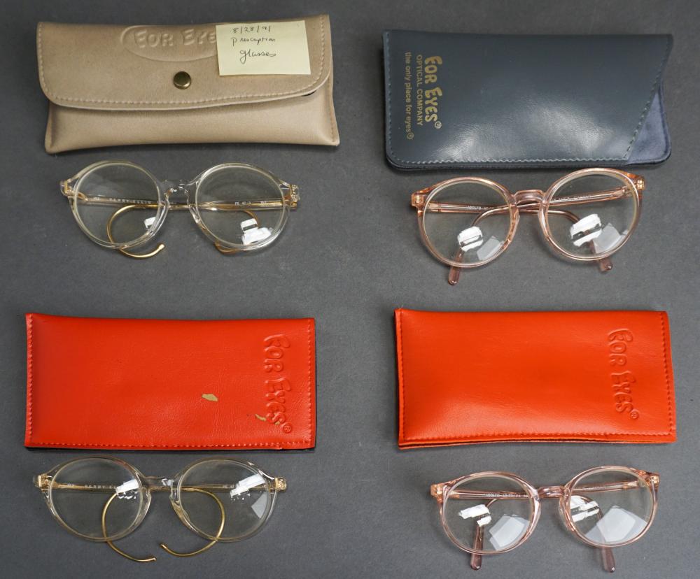 Appraisal: Four Pairs Adolfo and Perry Ellis Eyeglass Frames