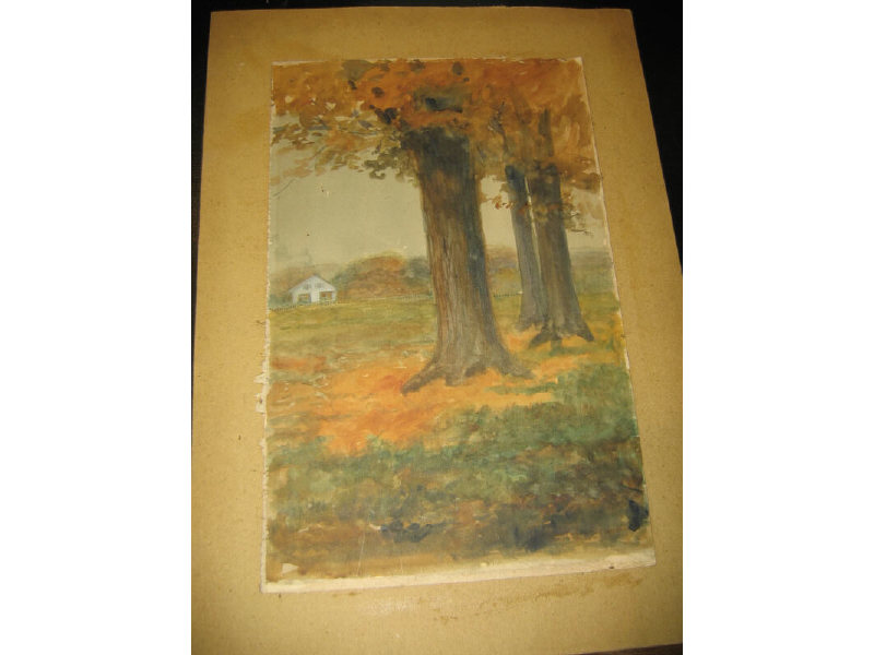 Appraisal: FRANK B NUDERSCHER AMERICAN Trees in Autumn watercolor on paper