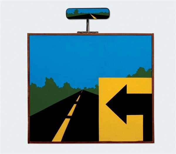 Appraisal: ALLAN M D'ARCANGELO American - ''Straight Ahead'' acrylic on canvas