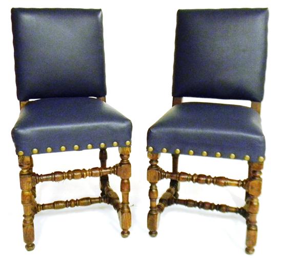 Appraisal: Jacobean form chairs with early elements and restorations oak turned