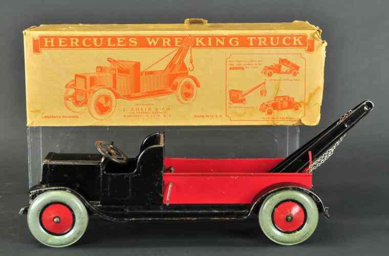 Appraisal: CHEIN HERCULES WRECKING TRUCK Includes box c low open cab