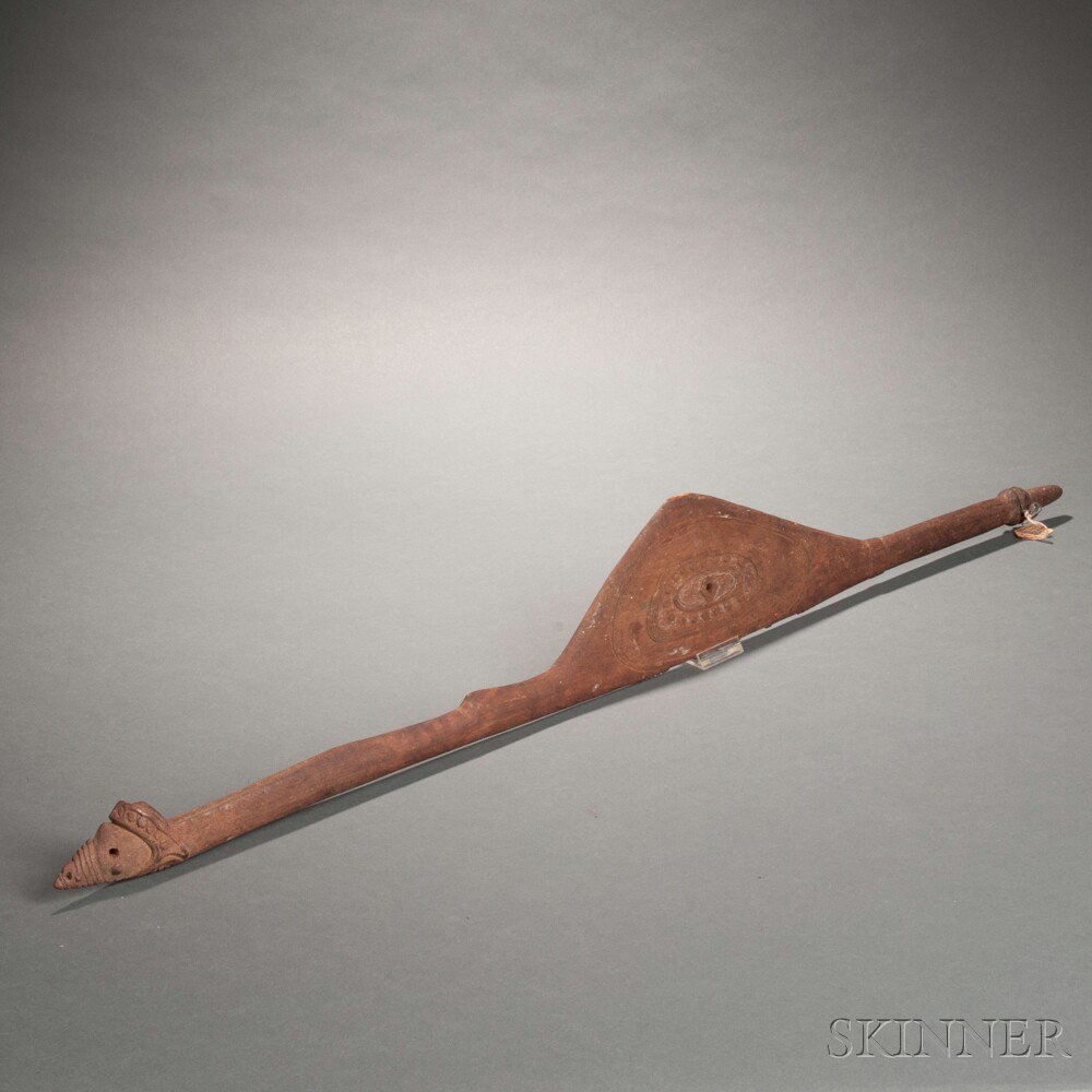 Appraisal: New Guinea Carved Wood Spear Thrower Kararau village Sepik River