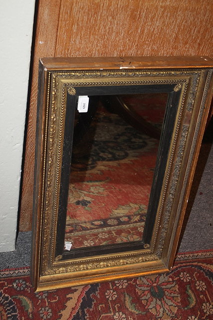 Appraisal: A TH CENTURY GILT RECTANGULAR FRAMED SMALL WALL MIRROR cm