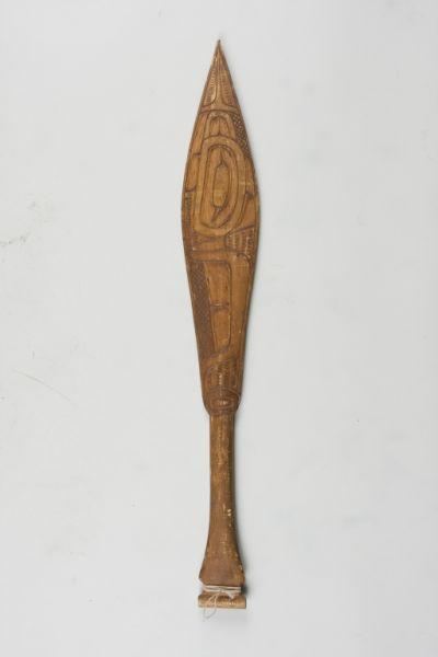 Appraisal: Northwestern Coast Haida Ceremonial Canoe Paddle wooden carved effigy on