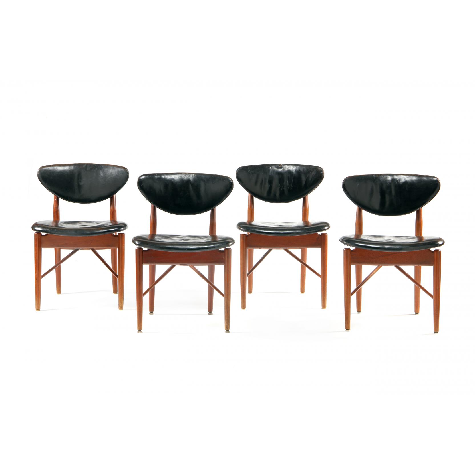 Appraisal: Finn Juhl Set of Four Chairs retailed through Illums Bolighus