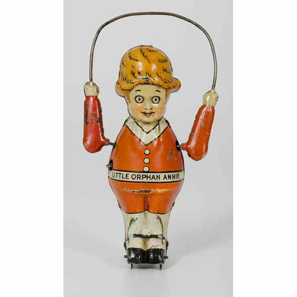 Appraisal: Little Orphan Annie Skipping Rope Wind-Up Toy A rare tin