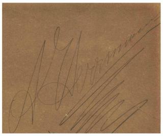 Appraisal: Herrmann Alexander Autograph of magician Alexander Herrmann Bold and embellished