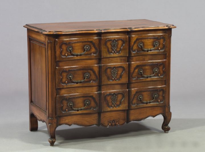 Appraisal: Provincial Louis XV-Style Commode the scalloped top with molded edge