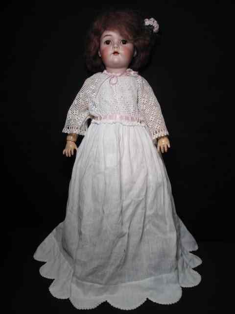 Appraisal: Porcelain Simon Halbig Bisque doll Marked on back of neck