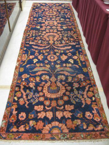 Appraisal: Malayer Persian Handmade Runner fine floral on deep blue field