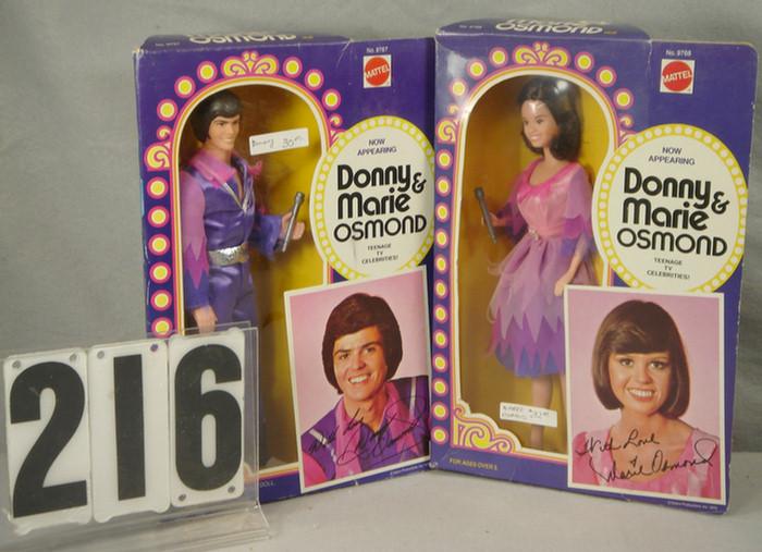 Appraisal: Mattel Donny and Marie Osmond Dolls Mint in original boxes