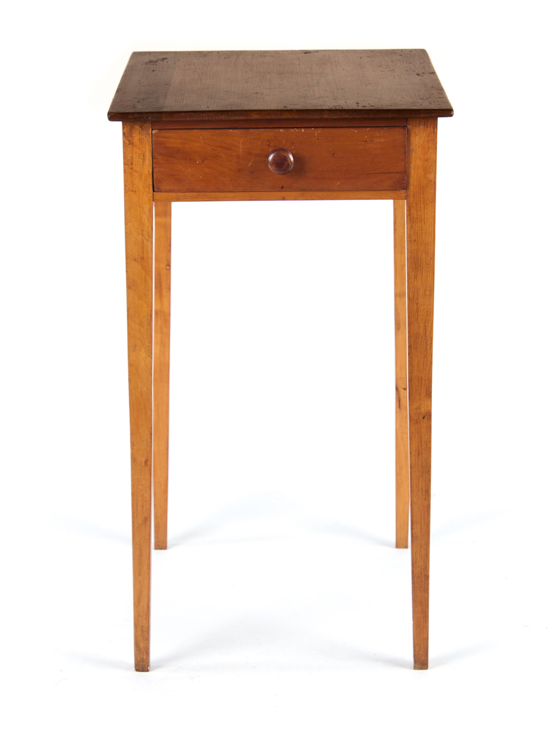 Appraisal: Federal pine one-drawer stand th century short drawer in in