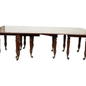 Appraisal: A William IV Mahogany Dining Table th Century Height x