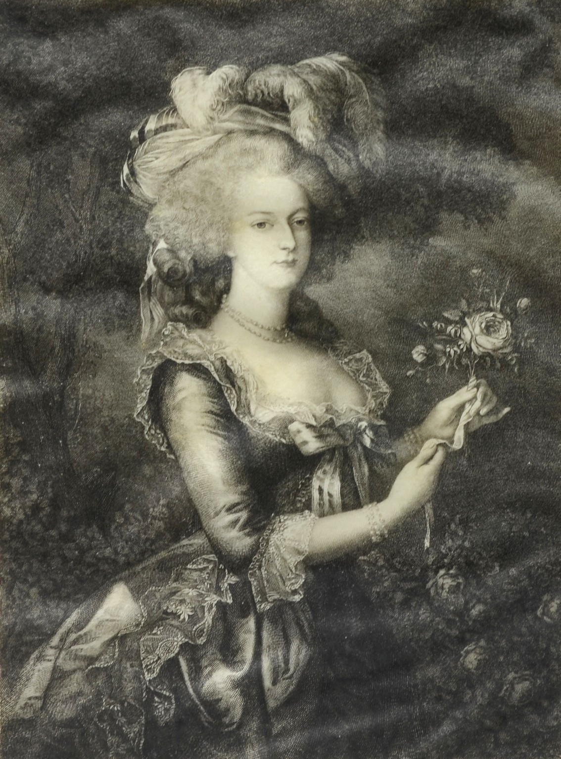 Appraisal: Armand Mathey French - Portrait of Marie Antoinette engraving on