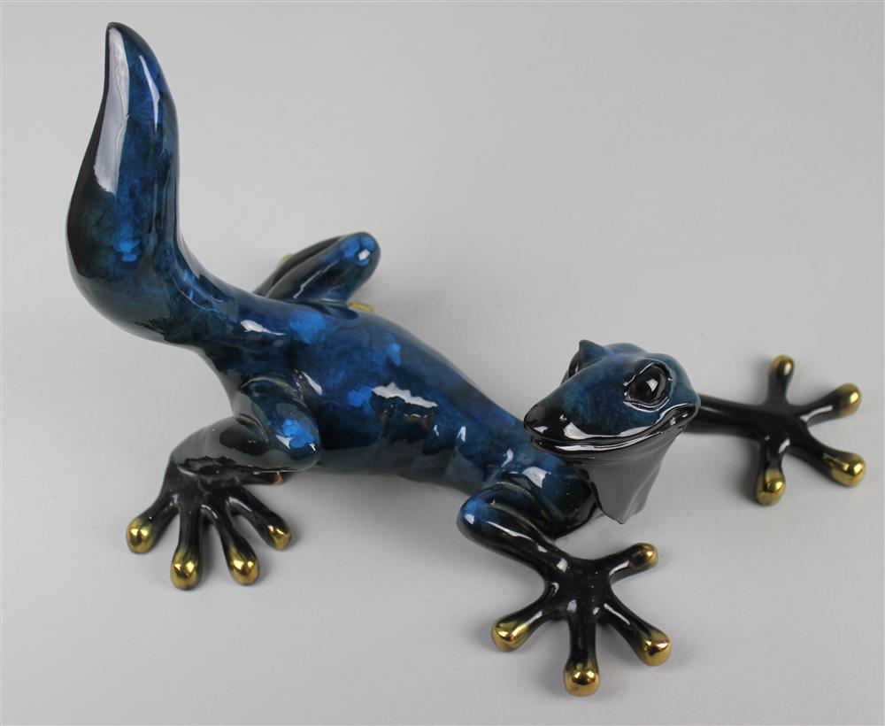 Appraisal: KITTY CANTRELL AMERICAN TH ST CENTURY PATINATED BRONZE SALAMANDER the