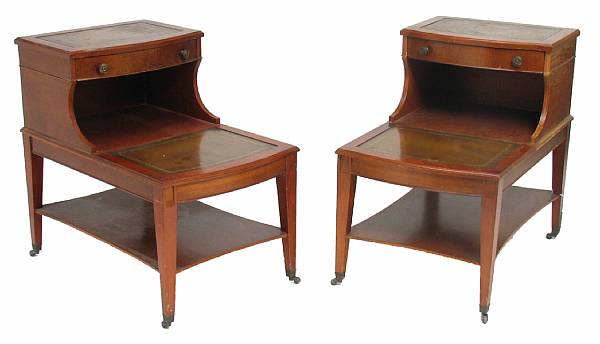 Appraisal: A pair of George III style mahogany side tables height