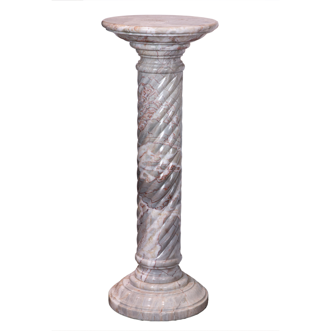 Appraisal: A NEOCLASSICAL STYLE POLISHED VARIEGATED GRANITE PEDESTAL A Neoclassical style