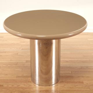 Appraisal: Karl Springer style chrome acrylic dining table Karl Springer style