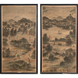 Appraisal: Anonymous Chinese late th century Landscape ink and color on