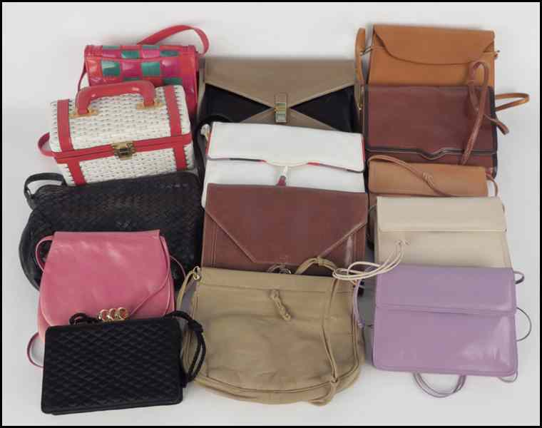 Appraisal: COLLECTION OF HANDBAGS Includes Saks Fifth Avenue and a variety